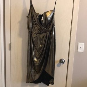 ASOS Gold Shimmer Asymmetrical dress!